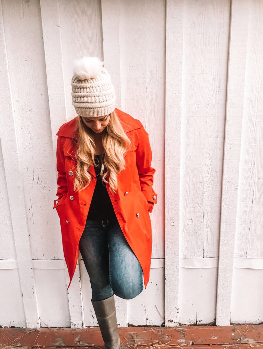 White Pom Beanie