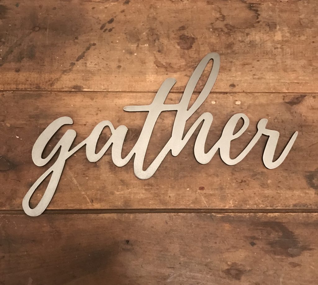 Gather Sign - Metal Wall Decor | Dining Room Decor | Farmhouse Decor