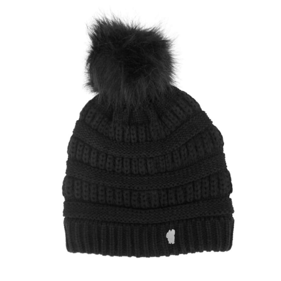 Lake Tahoe Beanie - Black Pom