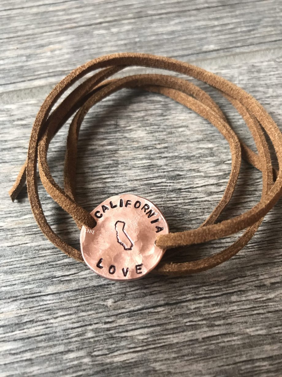 California Love penny wrap bracelet