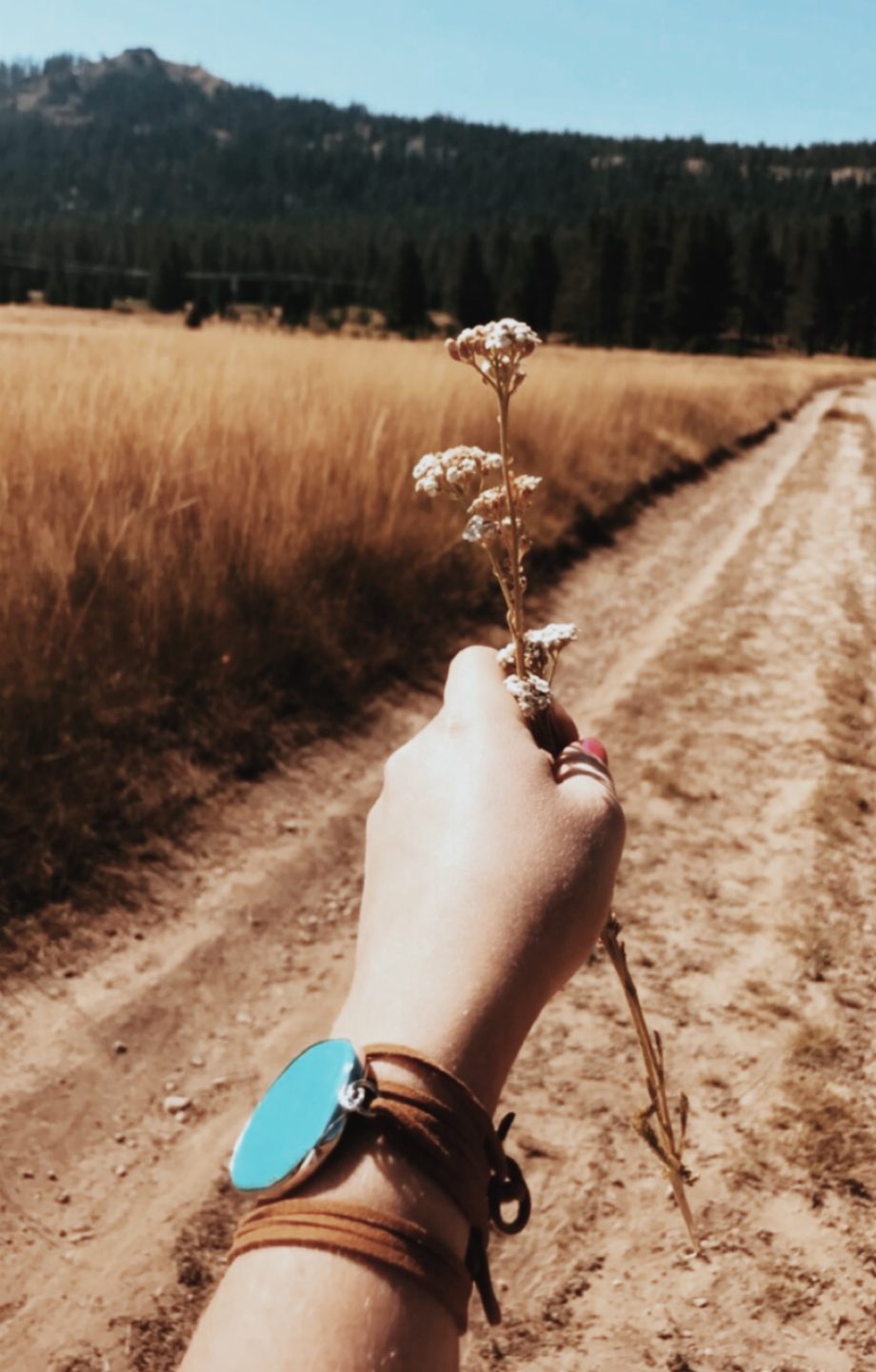 Turquoise Blue Stone Wrap Bracelet