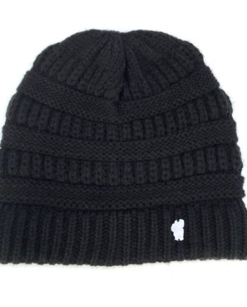 WOOL BEANIE WITH POM POM BLACK 435049