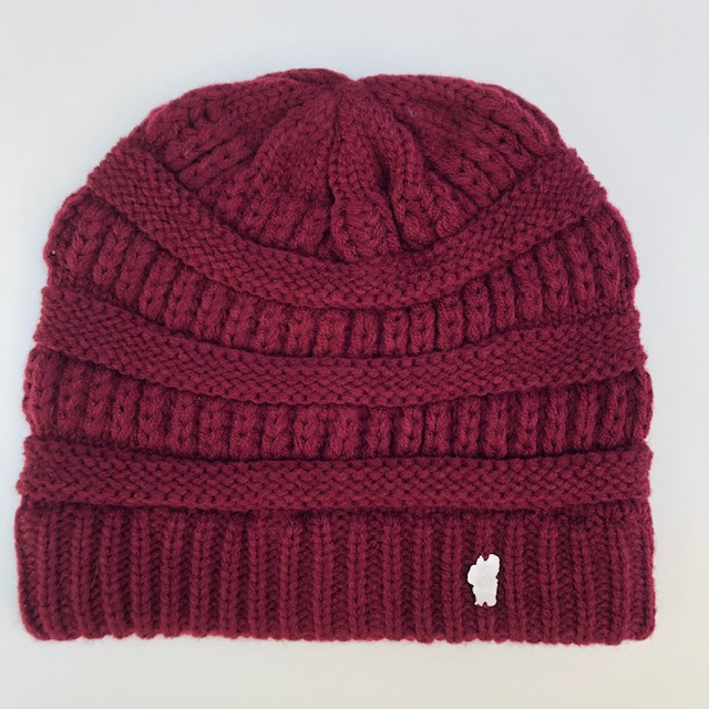 Maroon Beanie - Cute Women's Winter Knit Beanie