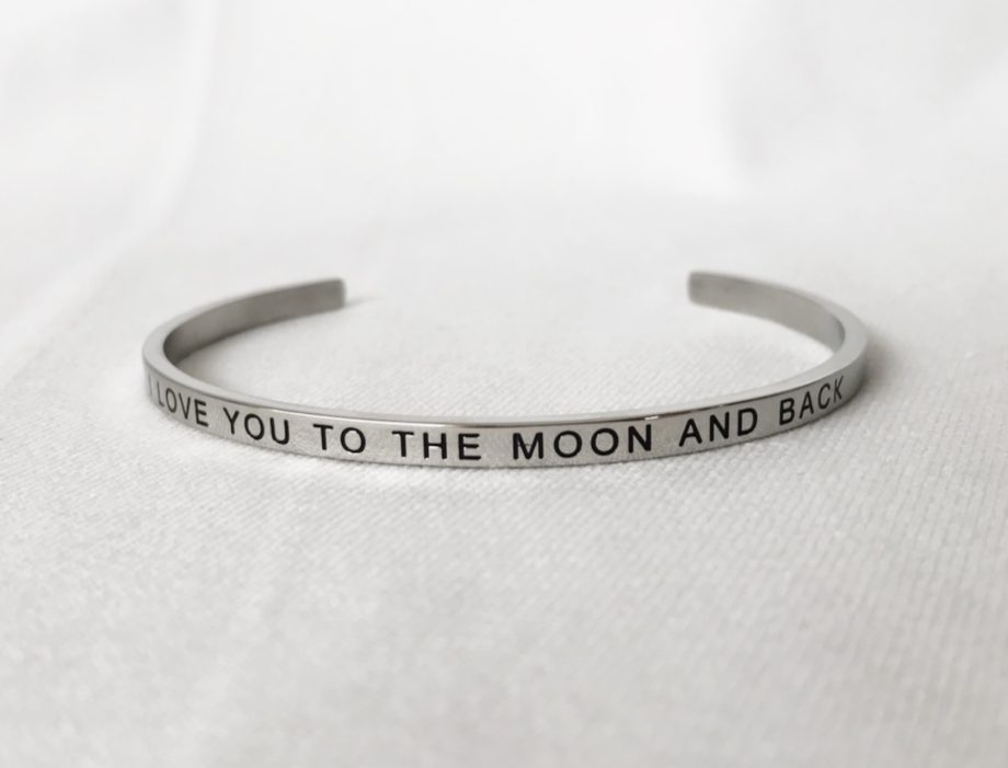 I love you to the moon and back bracelet