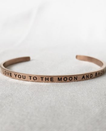 I LOVE YOU TO THE MOON AND BACK BRACELET | GOLD