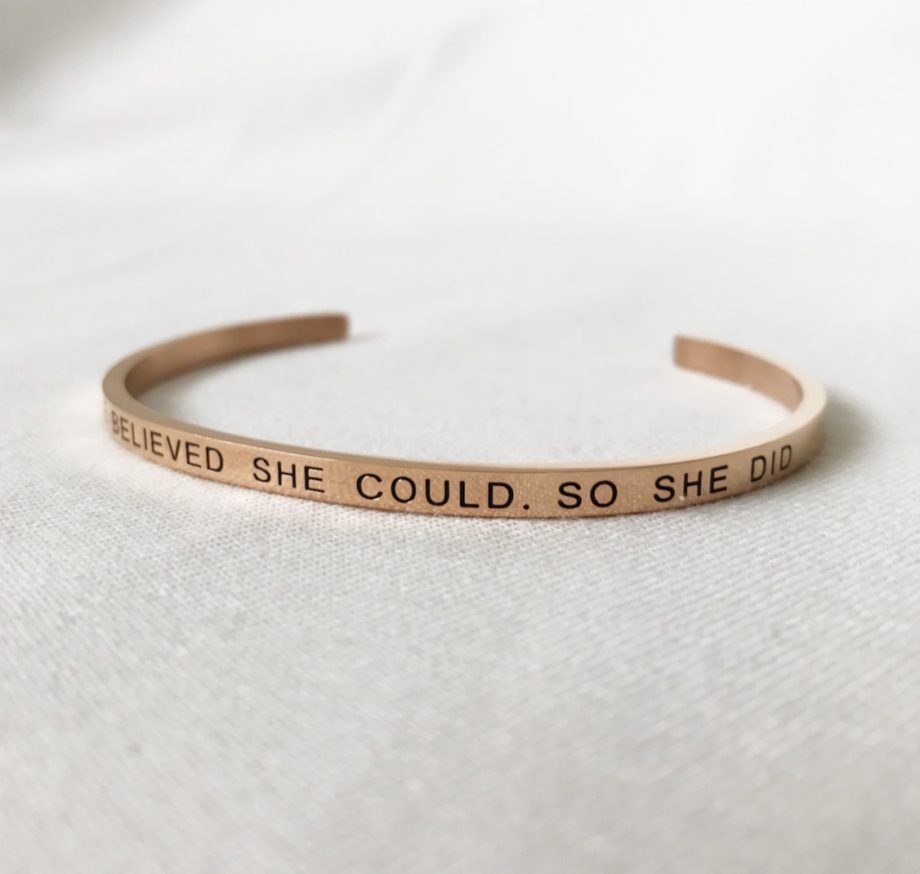 she believed she could bracelet