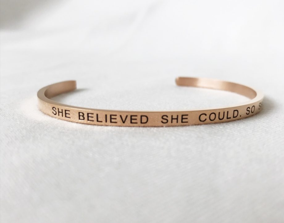 she believed she could bracelet