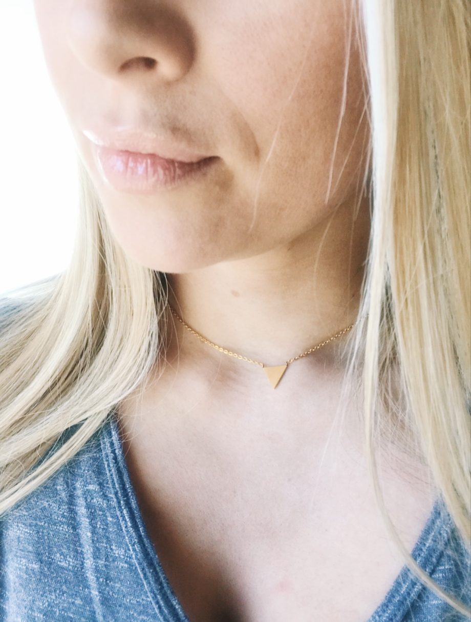 Gold Triangle Necklace