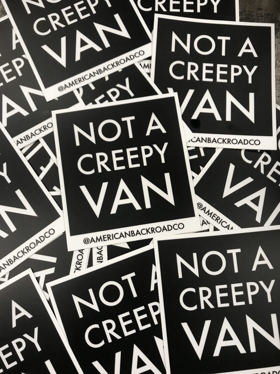 Not a Creepy Van Sticker