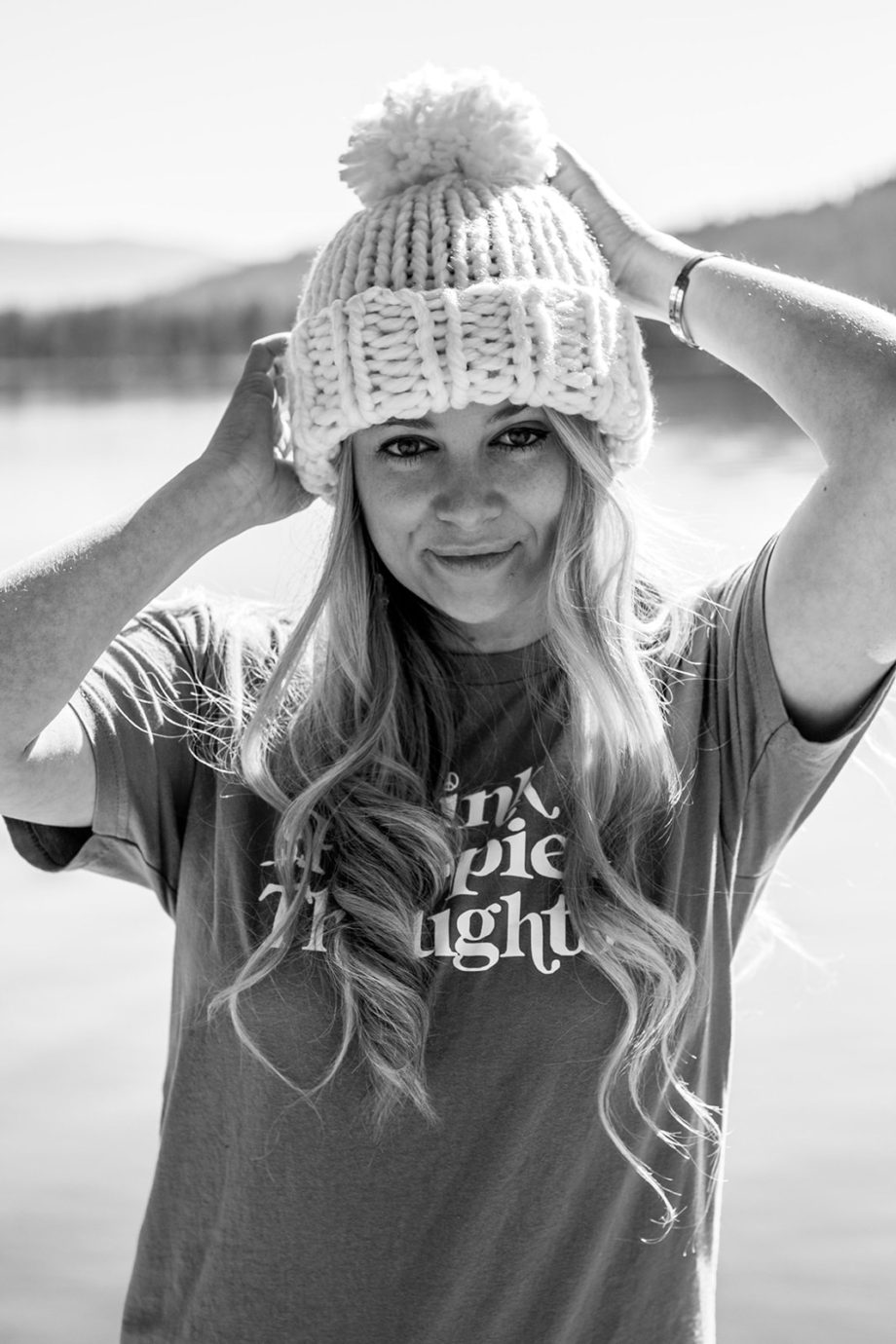 Chunky White Beanie