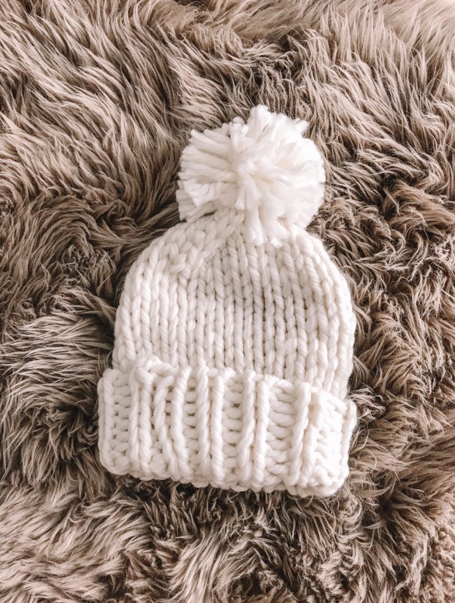 White Chunky Beanie