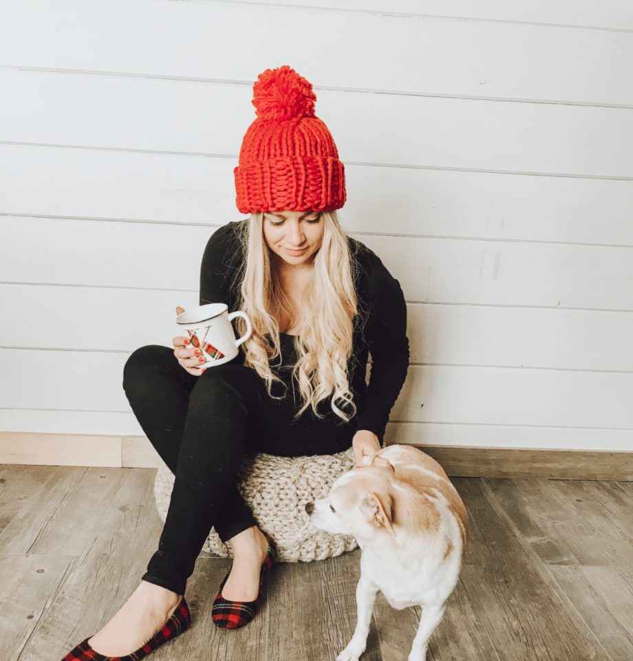 Chunky Red Beanie