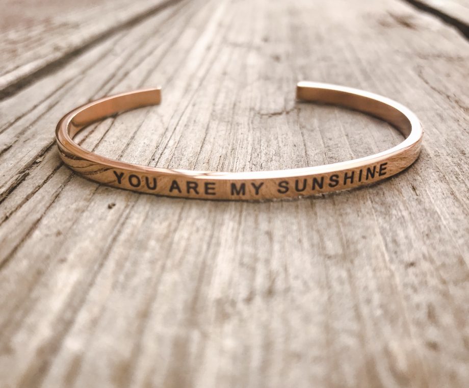You Are My Sunshine Cuff Bracelet