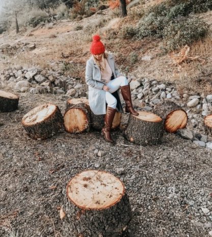 Chunky Knit Red Beanie