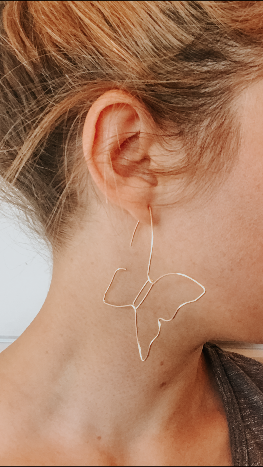 Butterfly Hoop Earrings