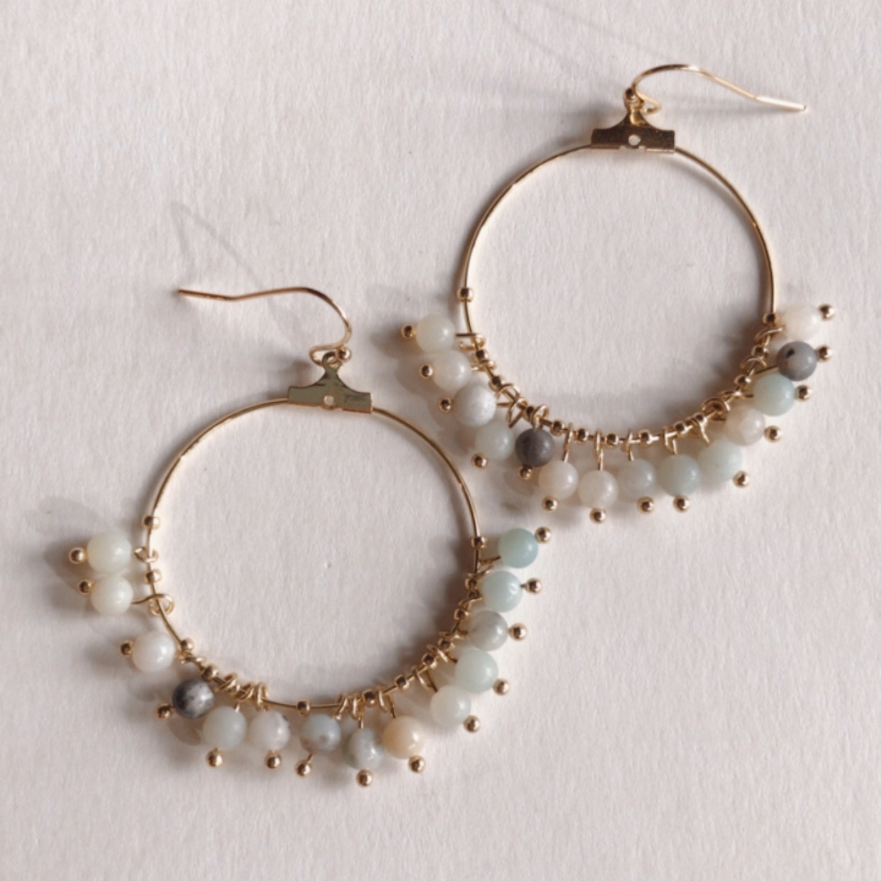 Beaded Fringe Hoop Earrings - Shop Earrings, Jewelry & Accessories