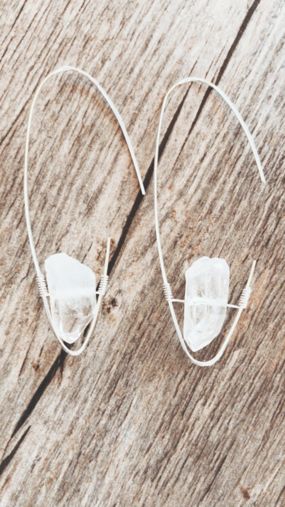 Half Hoop Crystal Earrings