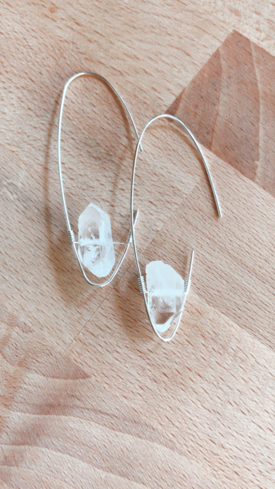 Half Hoop Crystal Earrings