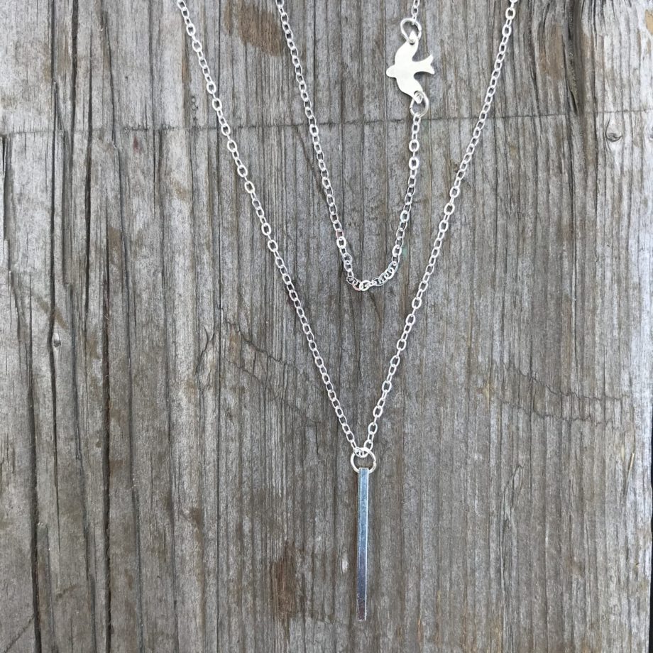 Sparrow Bird Layered Necklace