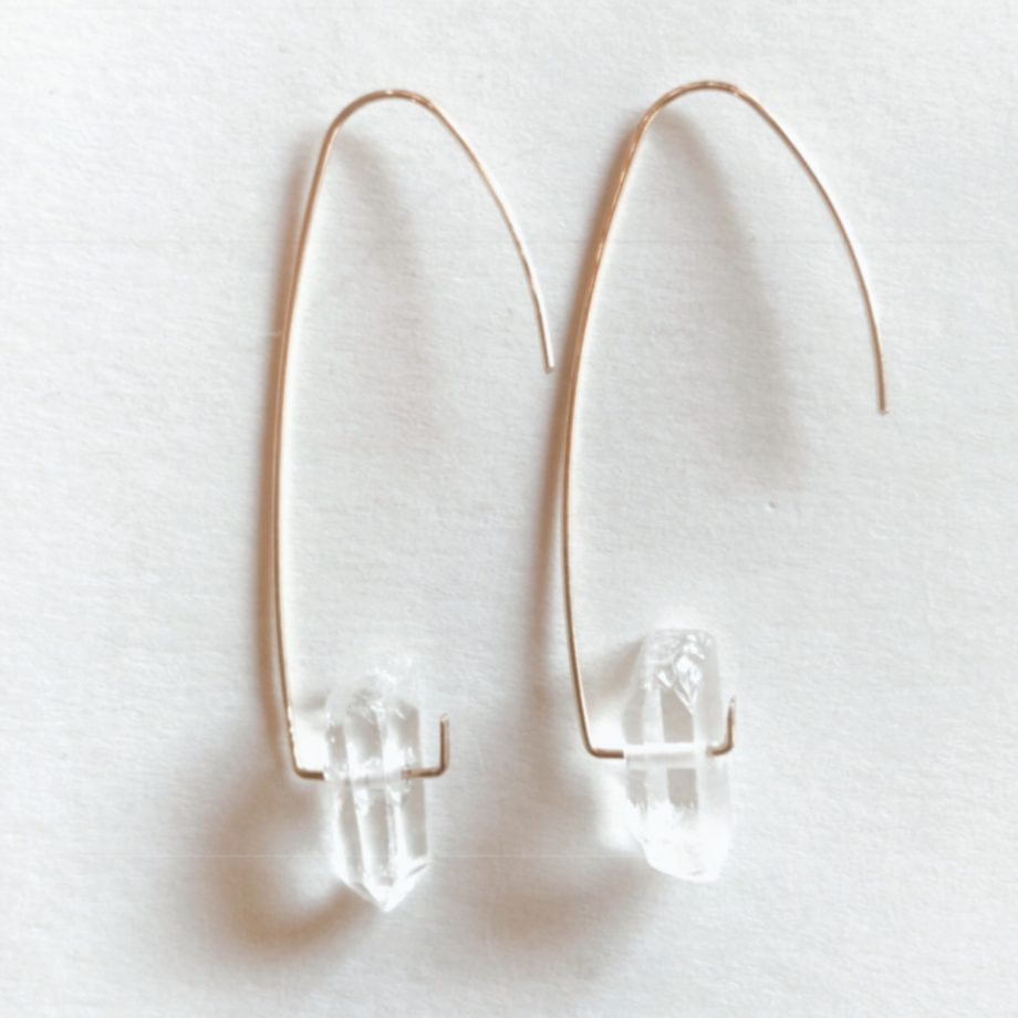 Quartz Drop Earrings